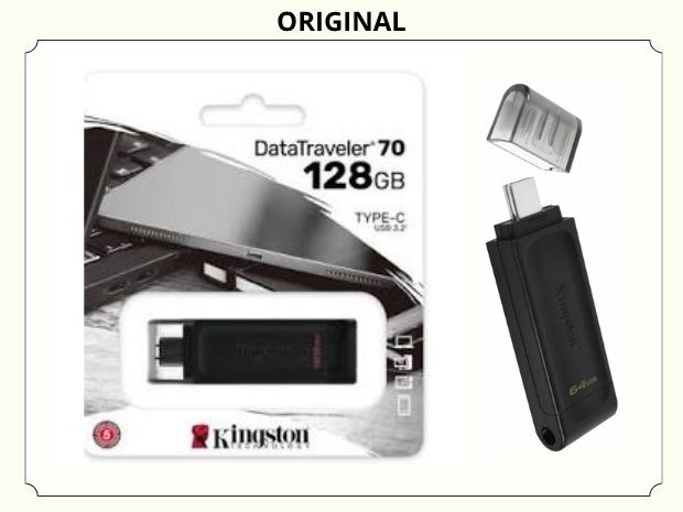 &ua PENDRIVE ORIGINAL 128 GB KINGSTON DT 70 TIPO C